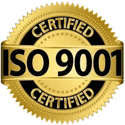 Displaying the ISO 9001 certification emblem, emphasizing our commitment to quality and standards on our website. This image signifies our dedication to delivering excellence and reliability in our products or services.